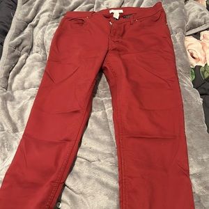 NWT never worn size 8 maroon/rust skinny jeans from H&M